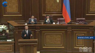 Рубен Рубинян поблагодарил Алена Симоняна, Акопа Аршакяна и Айка Конджоряна на последнем заседании парламента 8-го созыва