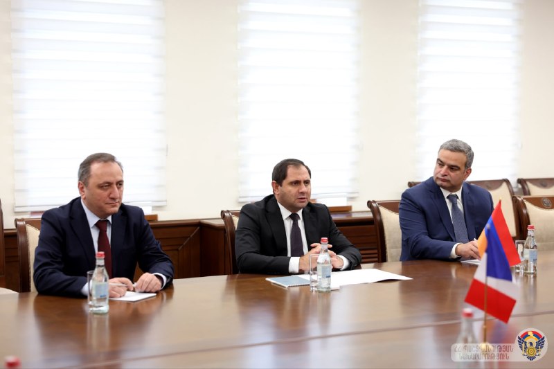 Сурен Папикян принял посла Франции Оливье Декотиньи в связи с завершением миссии