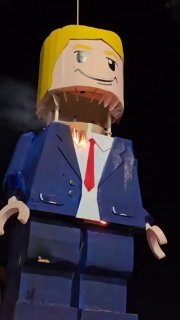 В Алаверди обсуждают сожжение чучела Трампа в стиле LEGO на похоронах Хаменеи в Иране